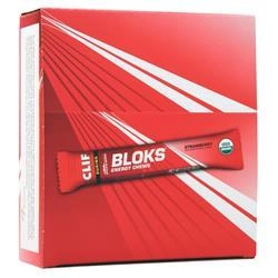 Clif Bar, Bloks Energy жвачка клубника 18 шт.