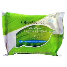 Organyc, Влажные салфетки, 20 шт.