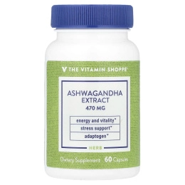 The Vitamin Shoppe, Экстракт ашваганды, 470 мг, 60 капсул