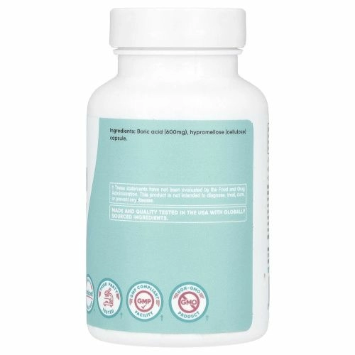 Nutricost, борная кислота, вагинальные свечи, 600 мг, 60 капсул