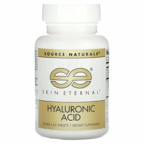 Source Naturals, Гиалуроновая кислота для вечной кожи, 50 мг, 60 таблеток