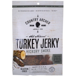 Country Archer Jerky, Абсолютно натуральная вяленая говядина, с запахом дыма, 2,75 унц. (78 г)