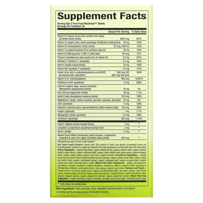 Natural Factors, Пищевая добавка "Непочатое море и земля", мультивитаминный и минеральный комплекс для женщин, 60 таблеток