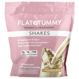 Flat Tummy, коктейль, натуральная ваниль, 690 г (1,5 фунта)