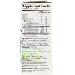 Ovega-3, Ovega-3 Omega-3s DHA + EPA, 500 mg, 30 Vegetarian Softgels