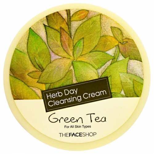 The Face Shop,  Очищающий крем Herb Day с зеленым чаем, 5 унций (150 мл)