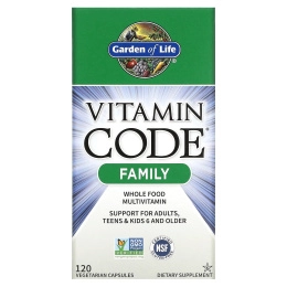 Garden of Life Vitamin Code Family, 120 вегетарианских капсул