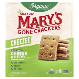 Mary's Gone Crackers, органические крекеры-снеки, сыр и травы, 113 г (4 унции)