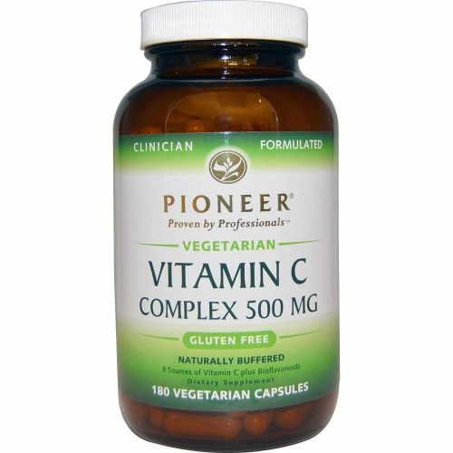 Pioneer Nutritional Formulas, Комплекс витаминов группы C, 500 мг, 180 растительных таблеток