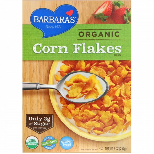 Barbara's Bakery, Органические кукурузные хлопья, 9 унций (255 г)