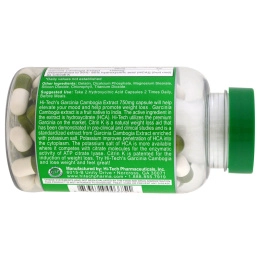Hi Tech Pharmaceuticals, Экстракт гарцинии камбоджийской, 750 мг, 100 капсул