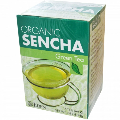Eden Foods, Organic, зеленый чай сенча, 16 пакетиков,.24 г