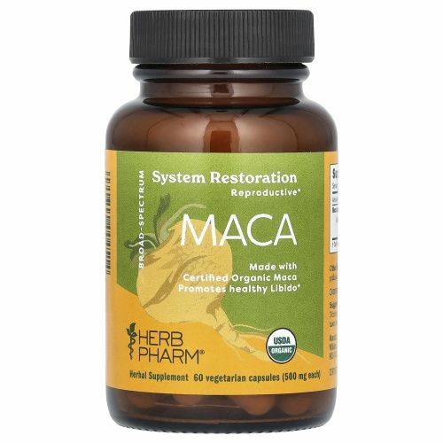 Herb Pharm, Мака, 500 мг, 60 вегетарианских капсул