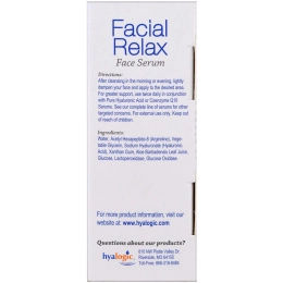 Hyalogic, Расслабляющая сыворотка для лица, 13,5 мл (0,47 жидкой унции)