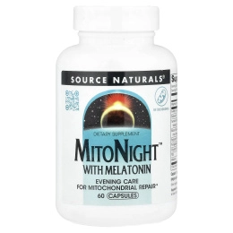 Source Naturals, MitoNight™ с мелатонином, 60 капсул