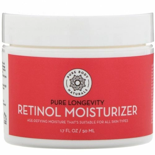 Pure Body Naturals, Увлажняющее средство с ретинолом, антивозрастной крем против морщин, 50 мл (1,7 жидк. унций)