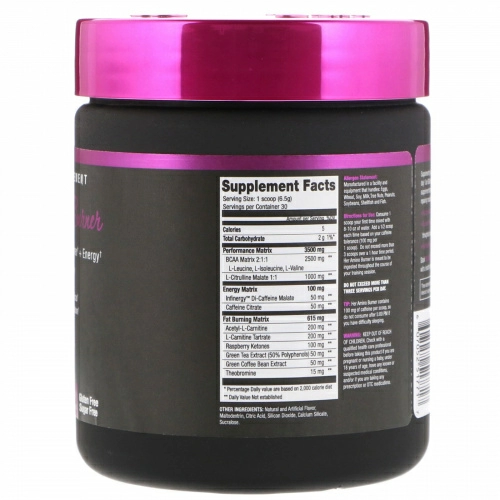 NLA for Her, Жиросжигатель Her Amino, жиросжигатель с BCAA для приема во время тренировки + энергия, манго, 0,43 фунта (195 г)
