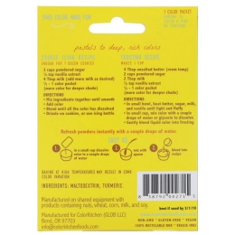 ColorKitchen, Decorative Food Colors, From Nature, Yellow, 1 Color Packet, 0.088 oz (2.5 g)