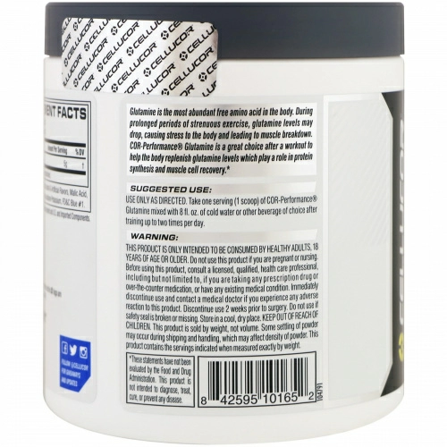 Cellucor, Глутамин Cor-Performance, голубая ежевика, 12,3 унции (350 г)