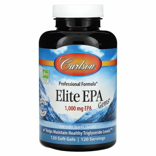 Carlson Labs, Elite EPA Gems, 1000 мг, 120 капсул