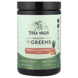 Terra Origin, Healthy Greens, тропическая маракуйя, 319,5 г (11,27 унции)