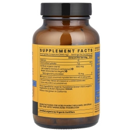 Herb Pharm, Mushroom Wellness ™, смесь из львиной гривы и рейши, 90 вегетарианских капсул