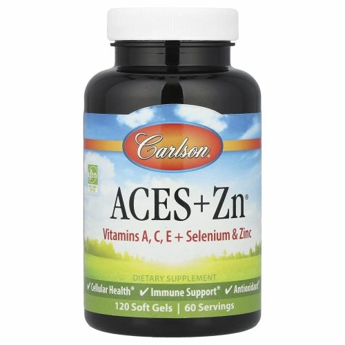 Carlson Labs, Витамины Aces + цинк, 120 мягких капсул
