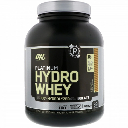 Optimum Nutrition, Platinum Hydro Whey, шоколад-арахисовое масло, 1,59 кг