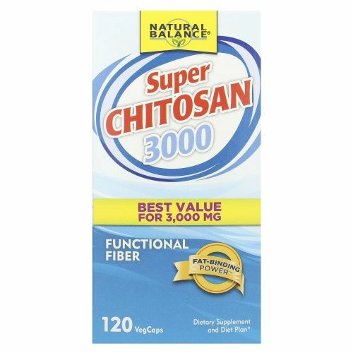Natural Balance, Суперхитозан 3000, 120 вегетарианских капсул