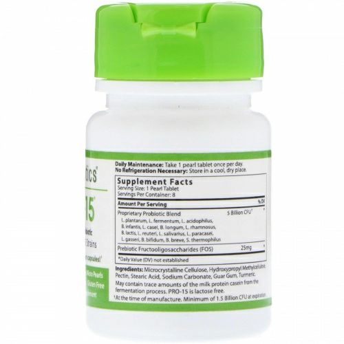 Hyperbiotics, Pro-15, Идеальный пробиотик, 5 млрд КОЕ, 8 таблеток