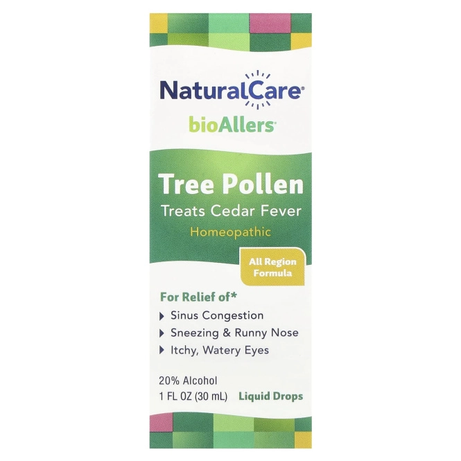 NatraBio, BioAllers, Tree Pollen, Средство от Аллергии 1 жидких унции (30 мл)