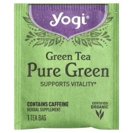 Yogi Tea, чистый зеленый чай, 16 чайных пакетиков, 31 г (1,09 унции)