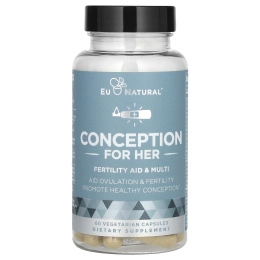 Eu Natural, Conception for Her, мультивитамины для поддержки женской фертильности, 60 вегетарианских капсул