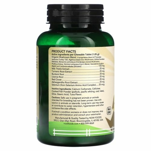 Now Foods, Здоровье иммунной системы собак/кошек, 90 жевательных таблеток