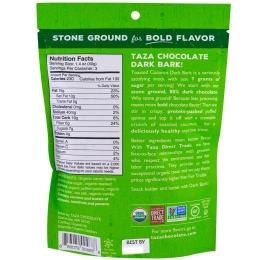 Taza Chocolate, Органические 80%-ные Dark Bark Chocolate Snacking Thins, жареный кокос, 119 г (4,2 унц.)