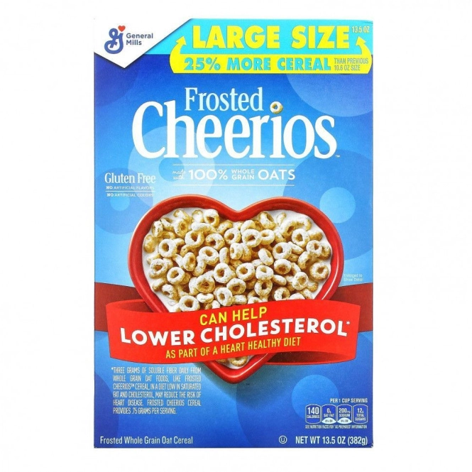 General Mills, Frosted Cheerios, без глютена, 382 г (13,5 унции)