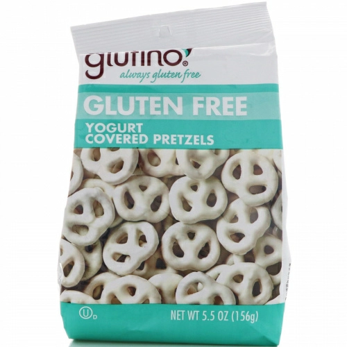 Glutino, Крендели с йогуртом, без глютена, 5,5 унции (156 г)