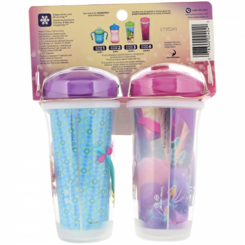 Playtex Baby, Sipsters, Тролли, Возраст 12 месяцев и старше, 2 чашки, По 9 унц. (266 мл) каждая