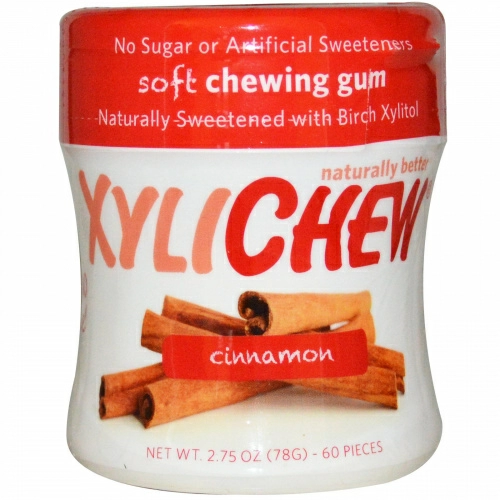 Xylichew, Мягкая жевательная резинка, корица, 60 шт.