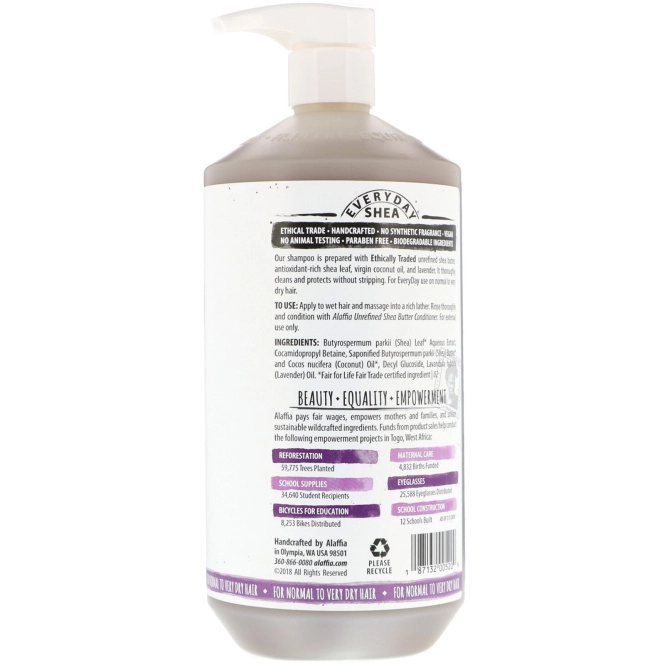 Everyday Shea, Shampoo, Lavender, 32 fl oz (950 ml)
