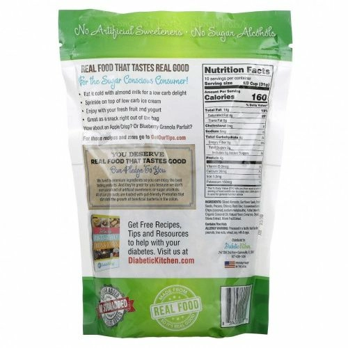 Diabetic Kitchen, Мюсли, пекан с корицей, 311 г (11 унций)