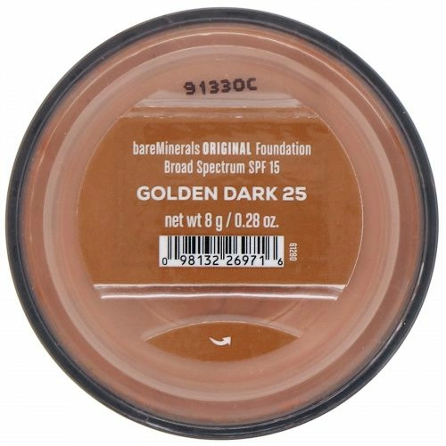 bareMinerals, Original, тональная основа, SPF 15, оттенок «Золотистый темный 25», 8 г