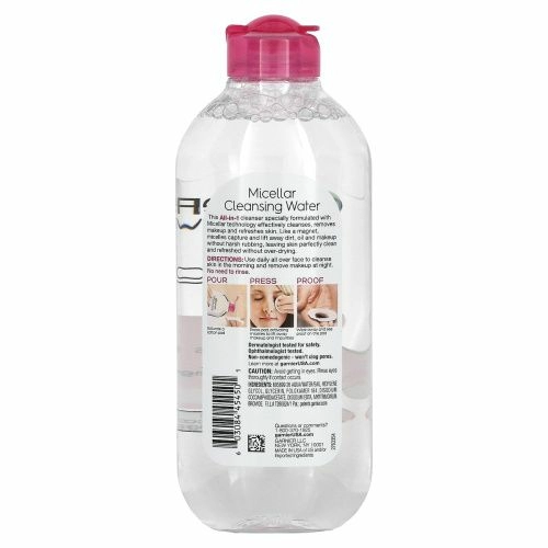 Garnier, SkinActive, мицеллярная очищающая вода, средство для снятия макияжа «все в 1», для всех типов кожи, 400 мл