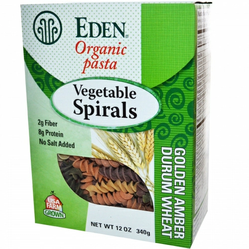Eden Foods, Органические макароны, растительные спирали, 340 г