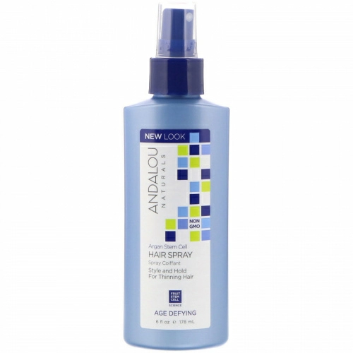 Andalou Naturals, Argan Stem Cells Hair Spray, Age Defying, 6 fl oz (178 ml)