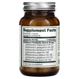 Flora, Пробиотики для детей, 60 капсул