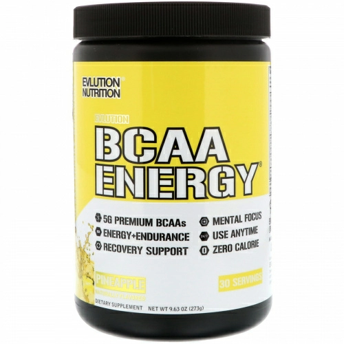 EVLution Nutrition, BCAA Energy, ананас, 9,63 унции (273 г)