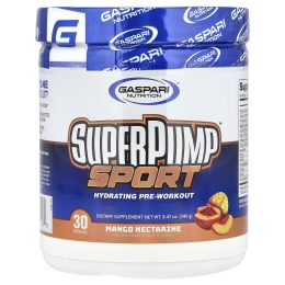 Gaspari Nutrition, SuperPump ™ Sport, увлажняющее средство перед тренировкой, нектарин из манго, 240 г (8,47 унции)