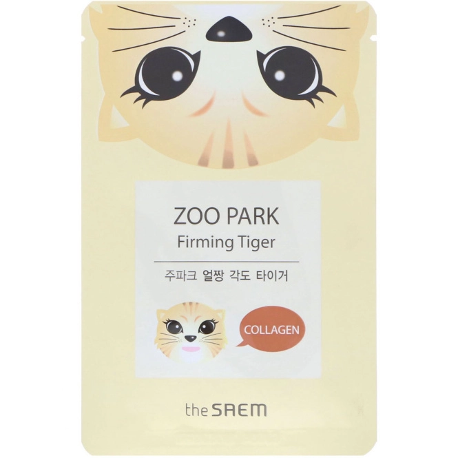 The Saem, Zoo Park, укрепляющая тигровая маска, 1 маска, 0,84 жидкой унции (25 мл)