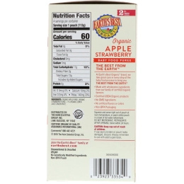 Earth's Best, Organic Apple Strawberry, Baby Food Puree, 6+ Months, 4 Pouches, 4.0 oz (113 g) Each